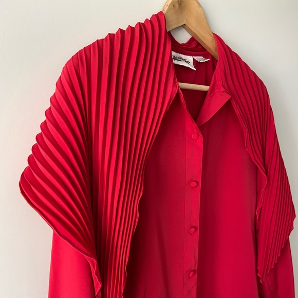 Yves St. Clair Tops - Red Vintage Cape Shirt